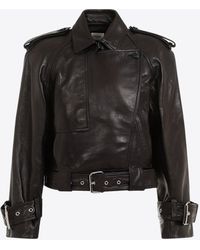 Khaite - Hammond Leather Jacket - Lyst