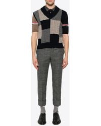 Thom Browne - Cable-Knit Patchwork Vest - Lyst