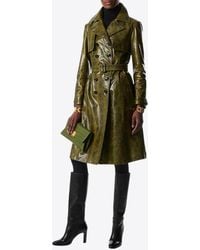 Tom Ford - Ayers Print Goat Leather Trench Coat - Lyst