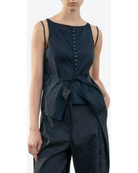 Low Classic - See-Through Button Loop Sleeveless Top - Lyst