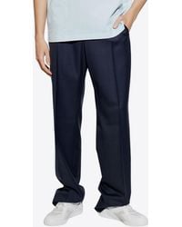 Versace - Wool Straight-Leg Tailored Pants - Lyst