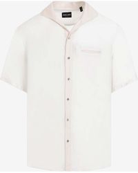 Giorgio Armani - Spread-Collar Short-Sleeved Shirt - Lyst