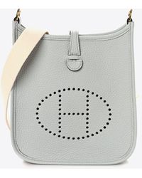 Hermès Mini Lindy 20 In Bleu Pale Clemence With Gold Hardware in