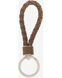 Bottega Veneta - Intreccio Leather Key Ring - Lyst