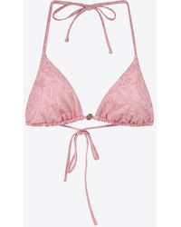 Versace - Barocco Print Bikini Top - Lyst