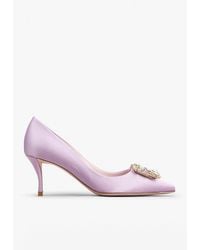 Roger Vivier - 65 Flower Strass Buckle Pumps - Lyst