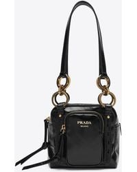 Prada - Mini Dangle Calf Leather Shoulder Bag - Lyst