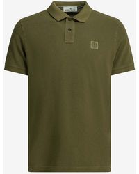 Stone Island - Logo Patch Piqué Polo T-Shirt - Lyst