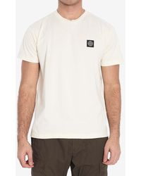 Stone Island - Compass Logo Patch Crewneck T-Shirt - Lyst