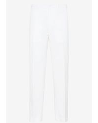 Dior - Ankle Slit Detail Cotton Pants - Lyst
