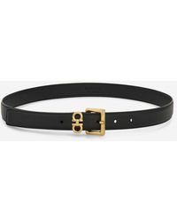 Ferragamo - Double Gancini Leather Belt - Lyst