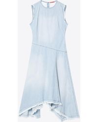 Acne Studios - Asymmetric Faded Denim Dress - Lyst