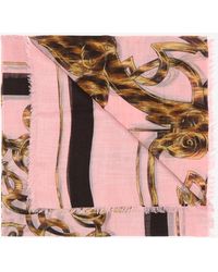 Versace - Baroque Print Silk Blend Shawl - Lyst