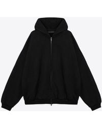 Fear Of God - Rubberized Logo Patch Zip-Up Hooded Sweatshirt - Lyst