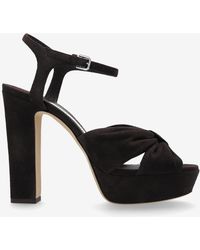 Jimmy Choo - Heloise 120 Suede Platform Sandals - Lyst
