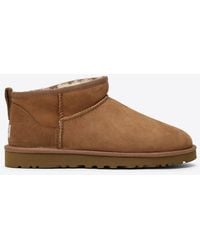 UGG - Classic Ultra Mini Chestnut Ankle Boot - Lyst
