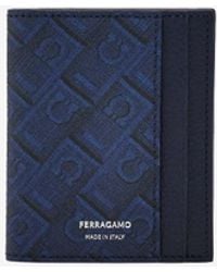 Ferragamo - Monogram Hammered Leather Cardholder - Lyst