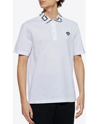 Versace - Greca And Medusa Polo T-Shirt - Lyst