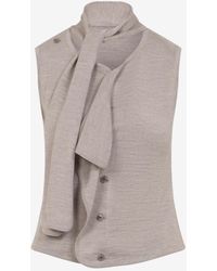 Lemaire - Asymmetrical Wool-Blend Knit Top - Lyst