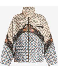 Etro - Floral Print Down Jacket - Lyst