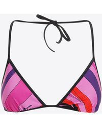 Emilio Pucci - Printed Bikini Top - Lyst