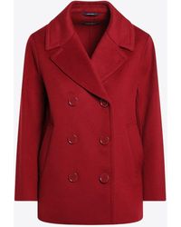 Max Mara - Elise Double-Breasted Short Wool Coat - Lyst