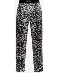 Tom Ford - Leopard Print Silk Pajama Pants - Lyst