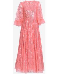 Needle & Thread - Raindrop Sequins-Embellished Gown - Lyst