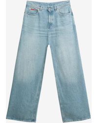 Martine Rose - Wide-Leg Washed-Out Jeans - Lyst