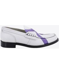 COLLEGE - Printed Leather Loafers - Lyst