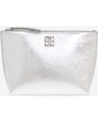Givenchy - 4G Liquid Metallic Leather Pouch Bag - Lyst