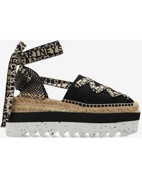 Stella McCartney - Gaia Platform Logo Espadrilles - Lyst