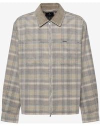 Represent - Cord Zip Flannel Check Shirt - Lyst