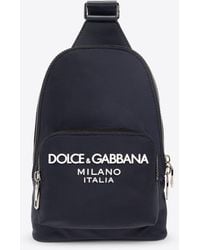 Dolce & Gabbana - One-Shoulder Logo Print Backpack - Lyst