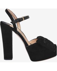 Tom Ford - Brigitte 130 Platform Velvet Sandals - Lyst