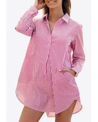 Les Canebiers - Pascatt Classic Collar Mini Shirt Dress - Lyst