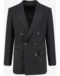 Tom Ford - Double-Breasted Wool Blazer - Lyst
