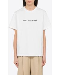 Stella McCartney - Stella Iconics Logo-Print Crewneck T-Shirt - Lyst