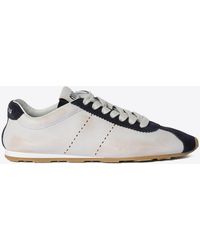 Miu Miu - Plume Leather Low-Top Sneakers - Lyst