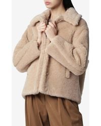 Max Mara - Wool Teddy Cropped Coat - Lyst