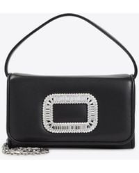 Roger Vivier - Micro Pilgrim Leather Top Handle Bag - Lyst