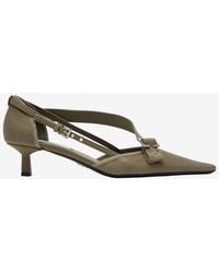 Prada - 45 Pointed Canvas Pumps - Lyst