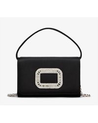 Roger Vivier - Micro Pilgrim Satin Top Handle Bag - Lyst