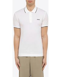 Zegna - Logo Embroidered Polo T-Shirt - Lyst