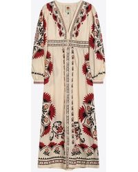 FARM Rio - Midi Dress With Floral Print - Lyst