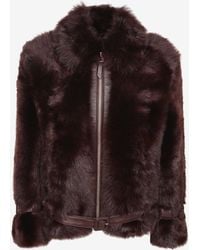 Tom Ford - Shearling Jacket With A Velvet-Finish - Lyst