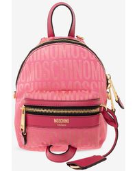Moschino - Mini Logo Zipped Backpack - Lyst