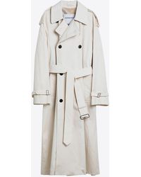 Burberry - Double-Breasted Long Gabardine Trench Coat - Lyst