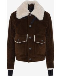 Moncler - Givrand Shearling-Trimmed Corduroy Jacket - Lyst