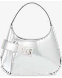 Ferragamo - Mini Metallic Leather Hobo Bag - Lyst